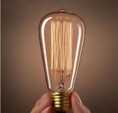 Edison Flemanlı St64 Rustik 40W E27 Duy Dekoratif Armut Ampul