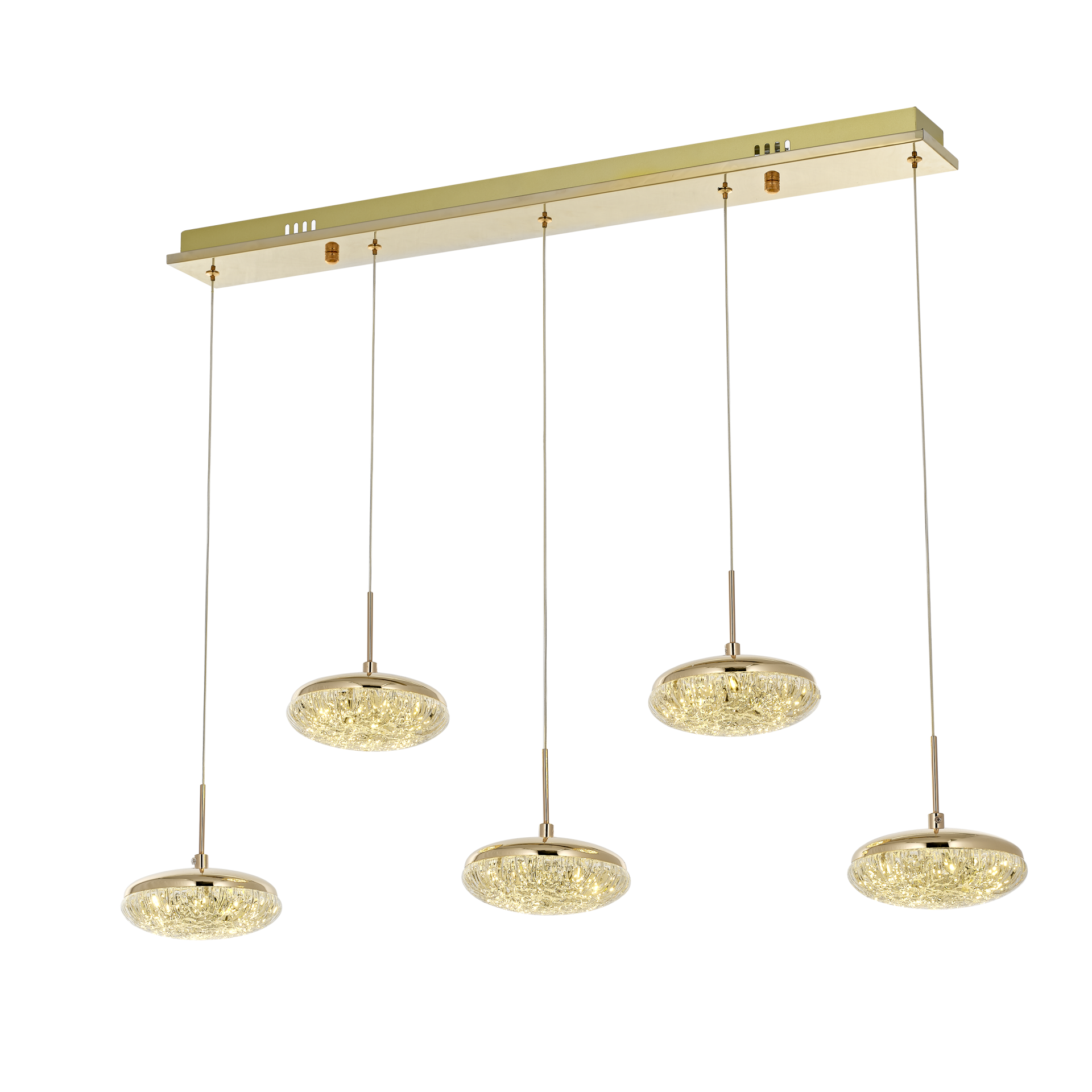 Avenelle 5'li Yemek Masası Avizesi Gold