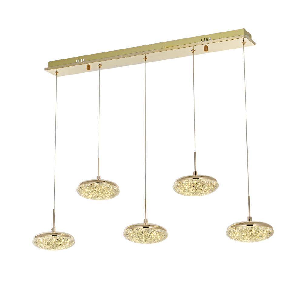 Avenelle 8'li Yemek Masası Avizesi Gold