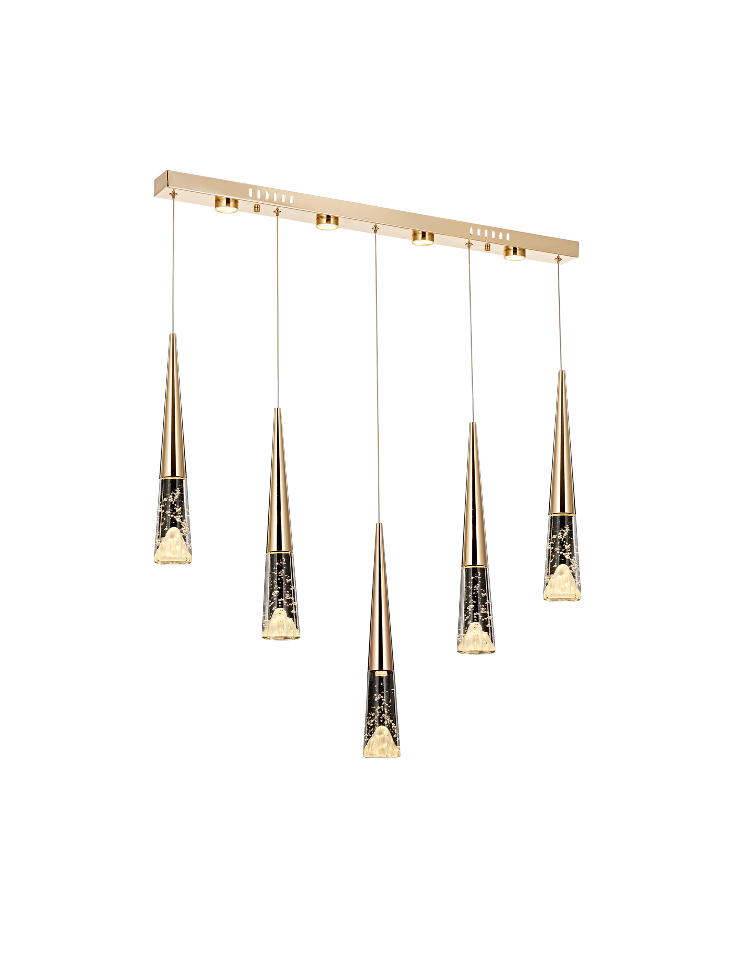 Levoria 5'li Yemek Masası Avizesi Gold