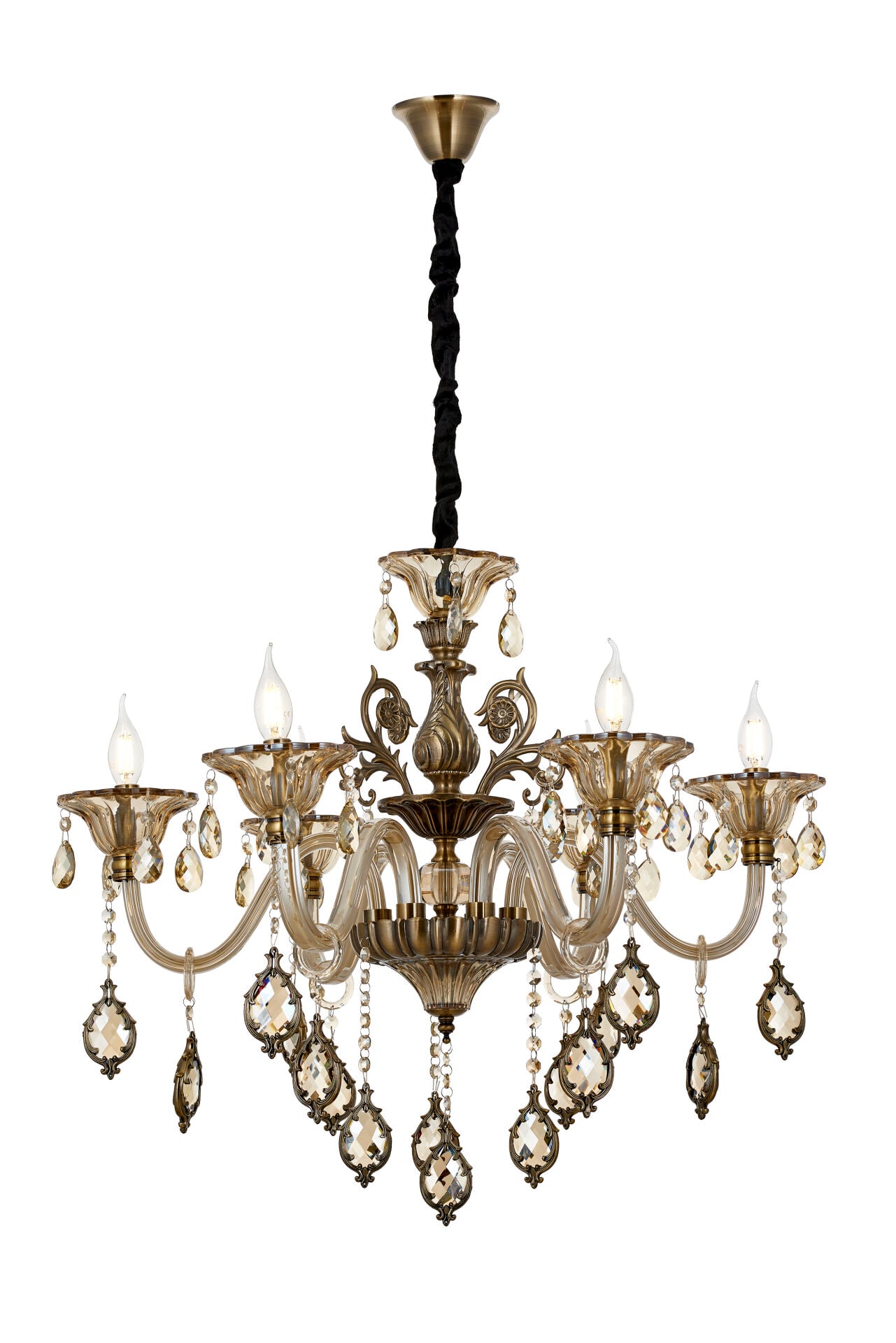 Varenna 6'li Avize Amber