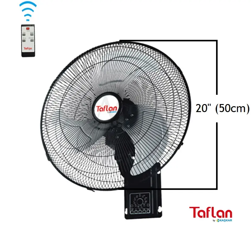 Taflan - Kaşkar Faw-20R Sanayi Tipi 130W Uzaktan Kumandalı Duvar Vantilatörü 20''