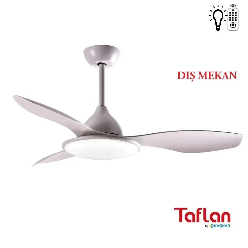Taflan - Kaşkar F48210 Uzaktan Kumandalı Lambalı Dış Mekan Tavan Vantilatörü