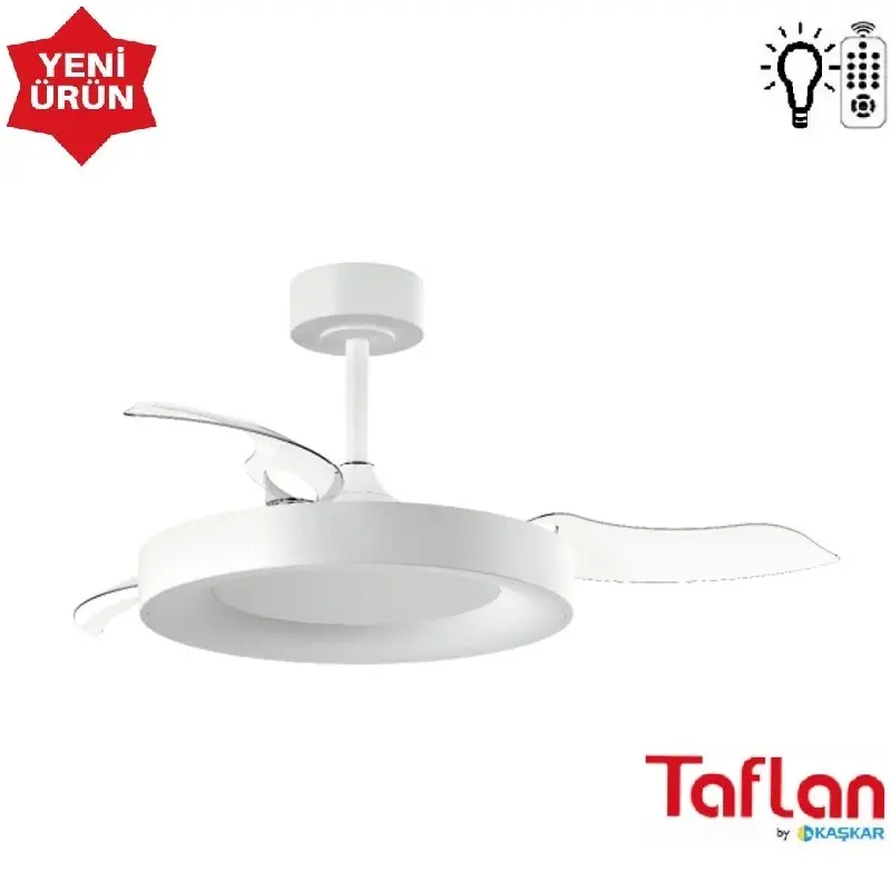 Taflan - Kaşkar Ayd-20 Uzaktan Kumandalı Lambalı Tavan Vantilatörü