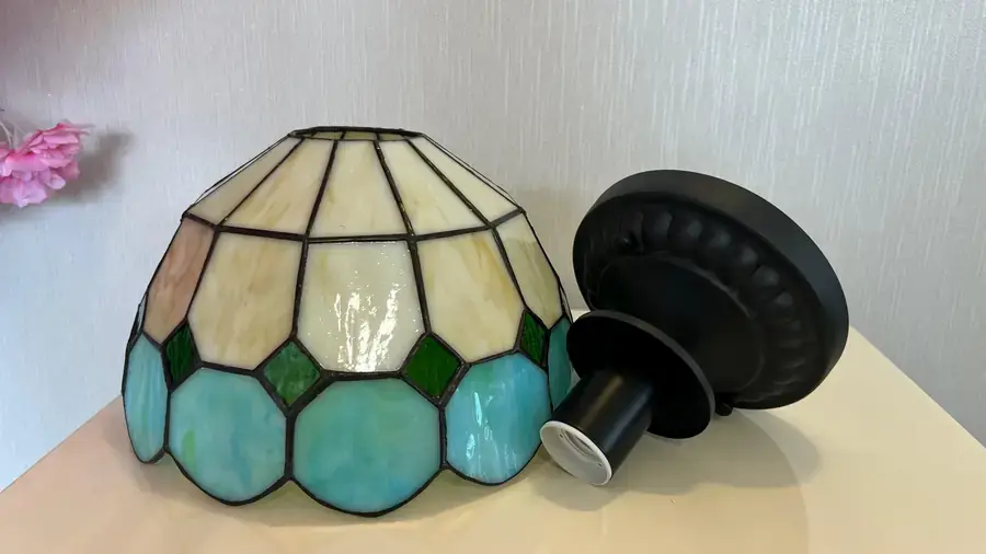 Tavan Vitray Avize 25Cm (10'') - Yeşil
