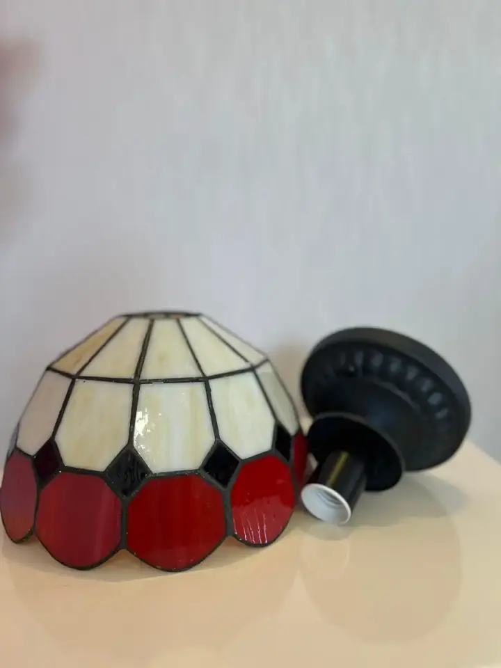 Tavan Vitray Avize 30Cm (12'') - Kırmızı
