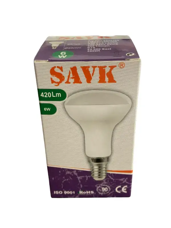 Şavk R50 6W Led Ampul 420 Lumen 3000K - Günışığı