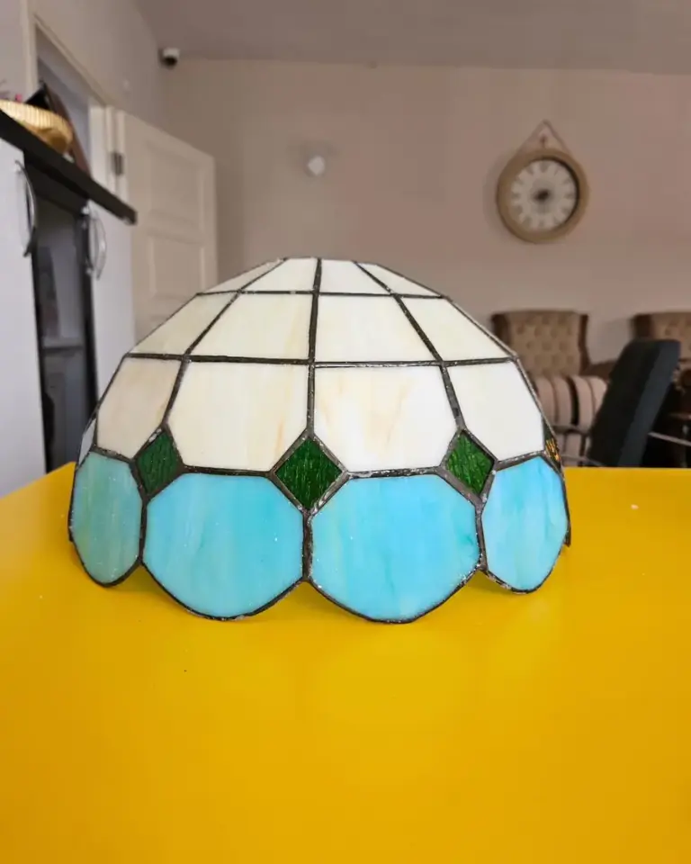 Vitray Sarkıt Avize 25Cm (10'') - Yeşil