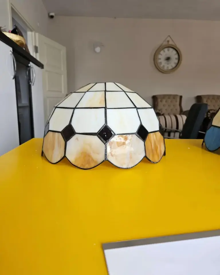 Vitray Sarkıt Avize 25Cm (10'') - Kahverengi